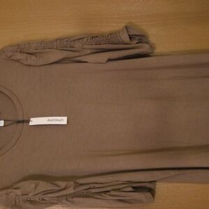 Chico's NWT brown rushed sleeve